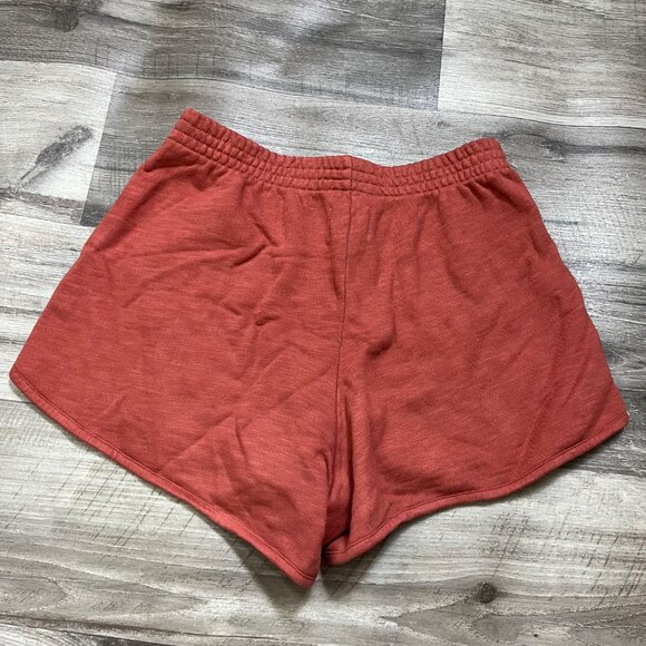 Madewell MDL Curved Hem MR Sweatshorts Weathered Brick Women’s Size S - Picture 2 of 6